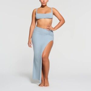 SKIMS Matching Set- Raw Edge maxi skirt & cropped tank
